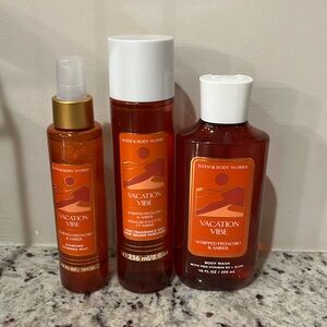 Bundle of three Bath and body Works vacation vibe products